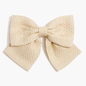 J. Crew Cream Woven Hair Bow